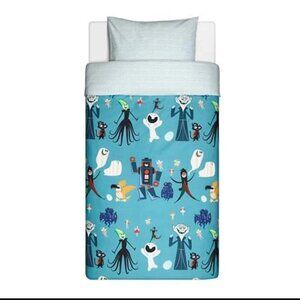 IKEA LATTJO Halloween Twin Duvet Cover Fairies Ghosts Vampires 100% Cotton Cats
